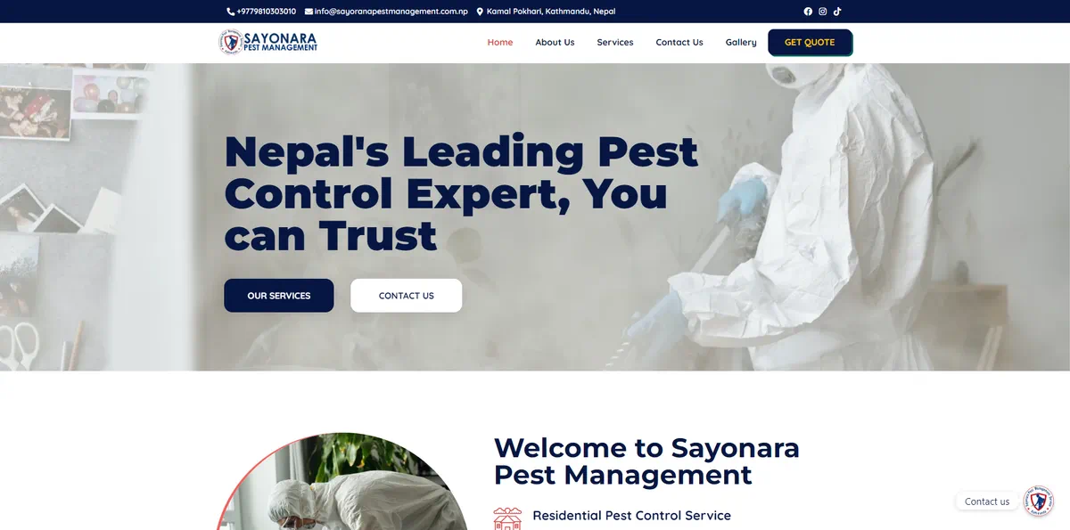 Sayonara Pest Management Pest Control in Nepal